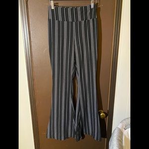 Black and white stretch pants